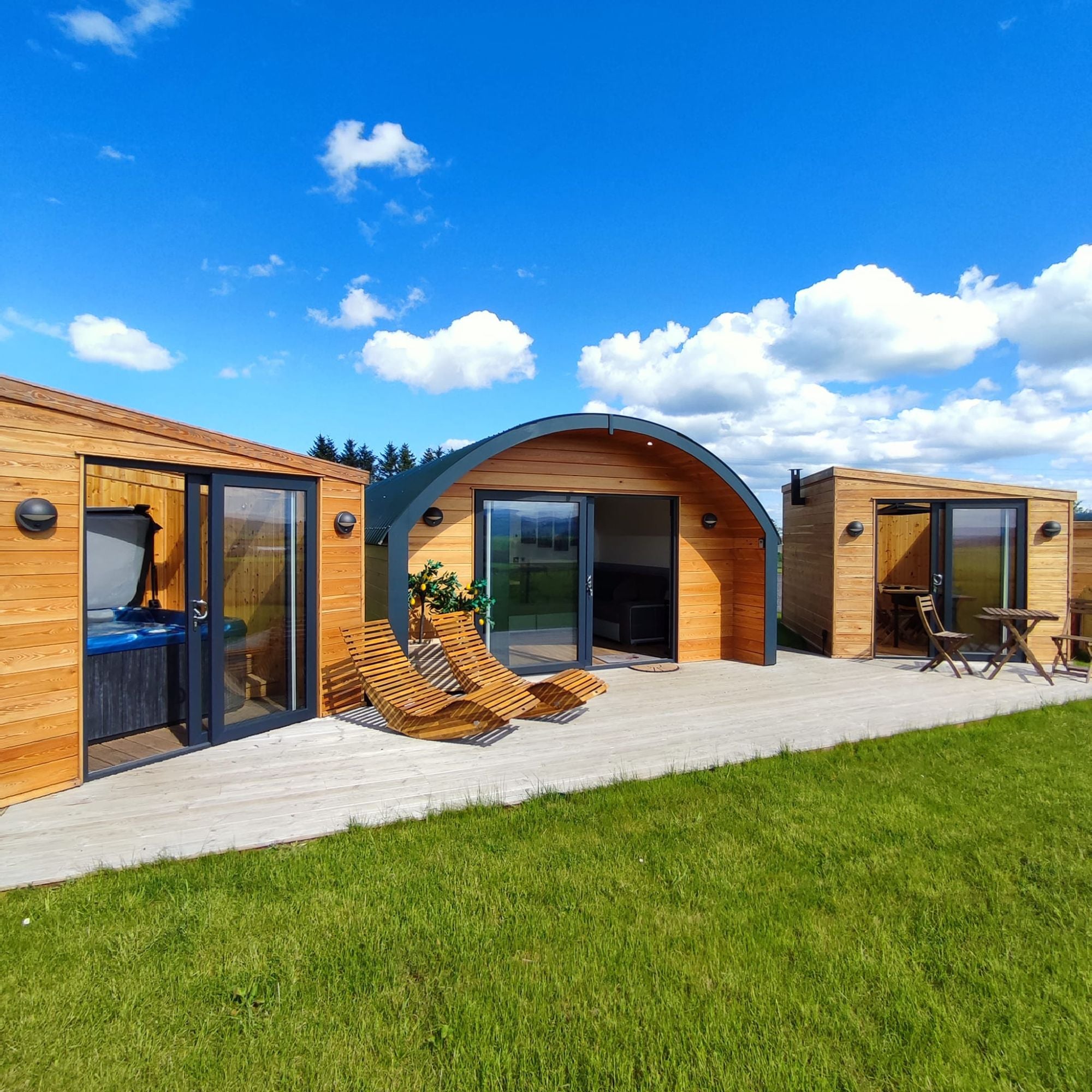 Luxury glamping pod at Hillhead Hideaways