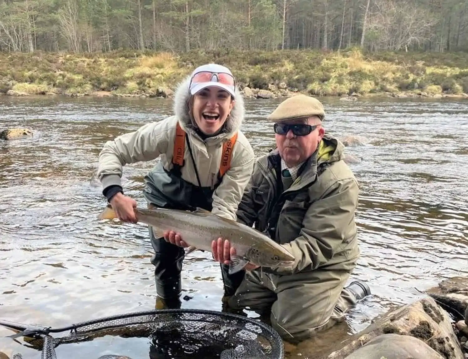 Salmon fishing on the River Dee