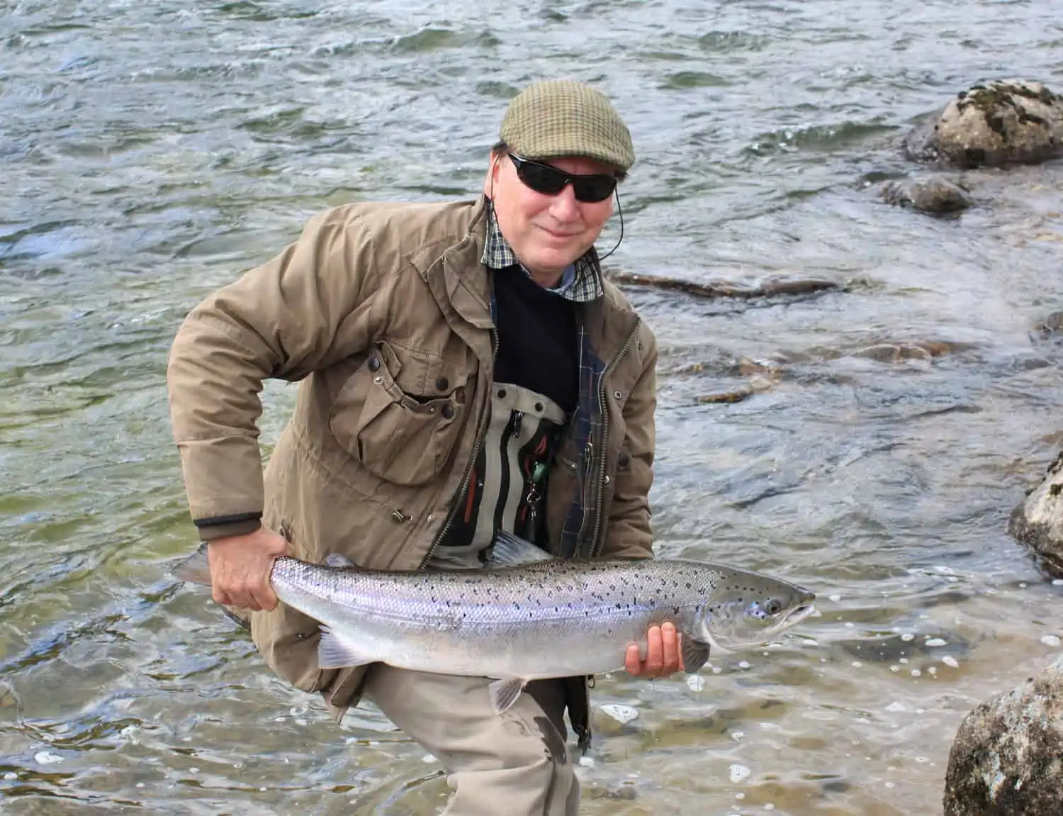 Catching salmon on the Dee